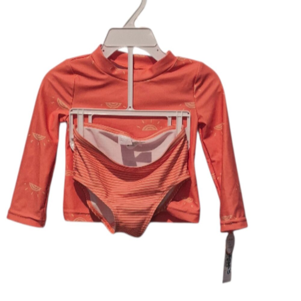 Carter's Girls' Just One You, Long Sleeve 2 Pc Rashguard SIze 18M